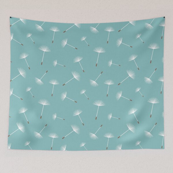 Item preview, Dandelion seed turqoise spring pattern designed and sold by EngineerGoC.