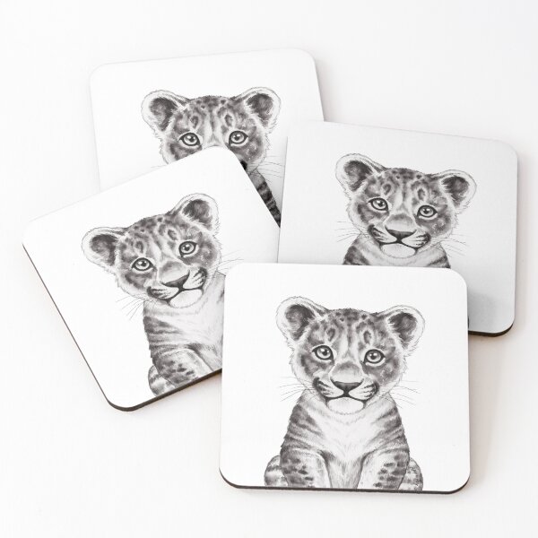 Item preview, Baby Lion - Black & White designed and sold by lanakat.