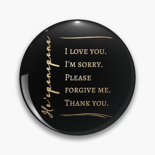 Item preview, Ho'oponopono Healing Prayer Affirmation (Black And Gold) designed and sold by 4wordsmovement.