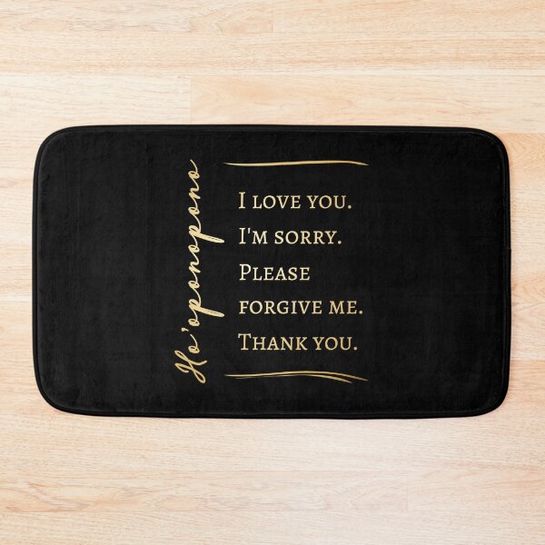 Item preview, Ho'oponopono Healing Prayer Affirmation (Black And Gold) designed and sold by 4wordsmovement.