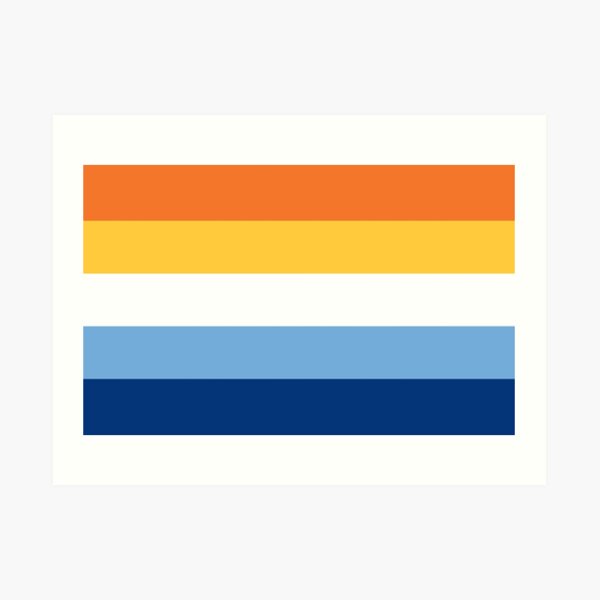 Aroace Flag Orange And Blue Aro Ace Aromantic Asexual Queer Pride