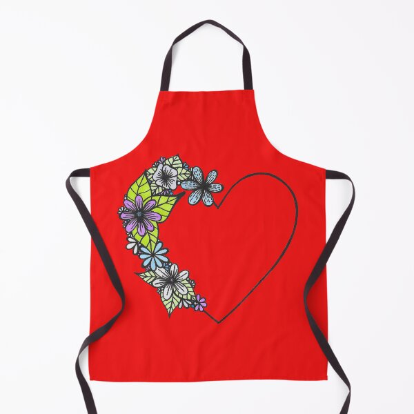 Item preview, HEART WREATH WITH FLOWERS AND LEAVES designed and sold by Jenna Hilton Doodles.