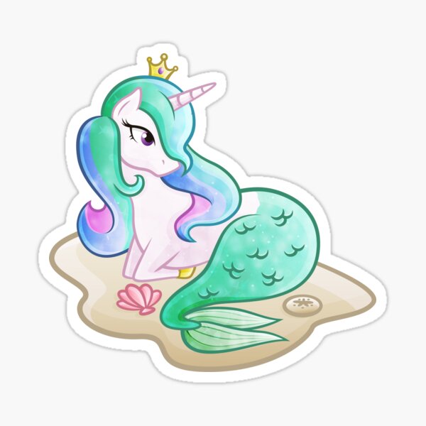 Mermaid Pony Princess Sticker