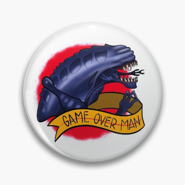 Item preview, Game Over Alien Tattoo Flash Art designed and sold by ursaink.