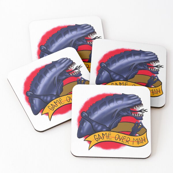 Item preview, Game Over Alien Tattoo Flash Art designed and sold by ursaink.