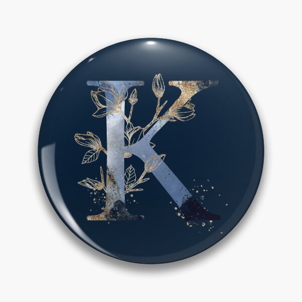 Item preview, Floral Initial Letter K, Monogram designed and sold by PinkLotusArt.