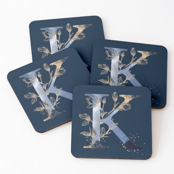 Item preview, Floral Initial Letter K, Monogram designed and sold by PinkLotusArt.