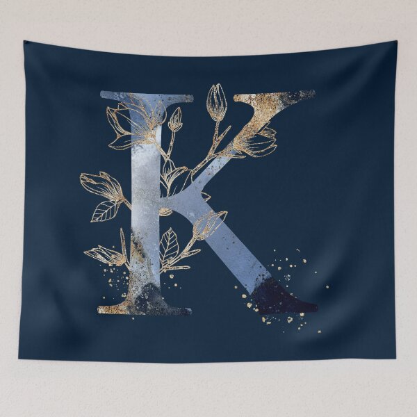 Item preview, Floral Initial Letter K, Monogram designed and sold by PinkLotusArt.