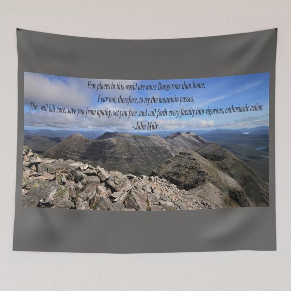 Item preview, Torridon Mountains with John Muir Quote designed and sold by beavo.