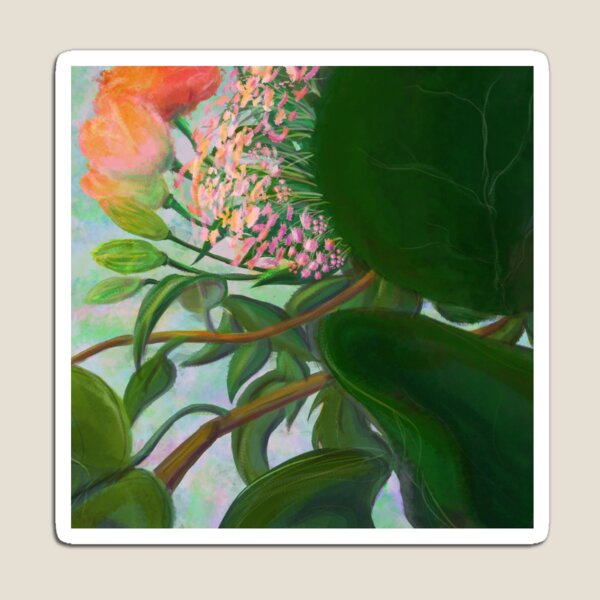 Light-Hearted Watercolor Floral Design Magnet