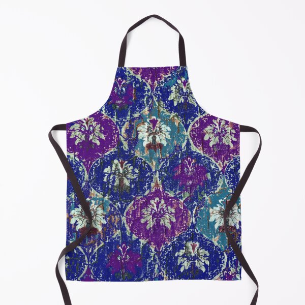Item preview, Moroccan Lantern pattern, blue teal purple, distressed faded old designed and sold by djrunnels.