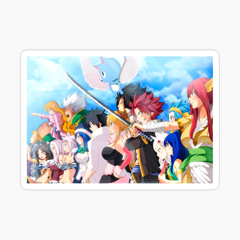 fairy tail group i photographic print by anime dude redbubble