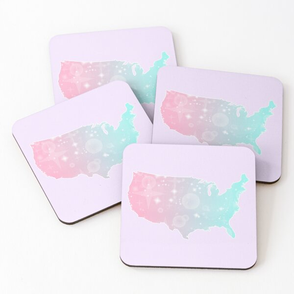Item preview, The United States in Cotton Candy Colors designed and sold by Bumblefuzzies.