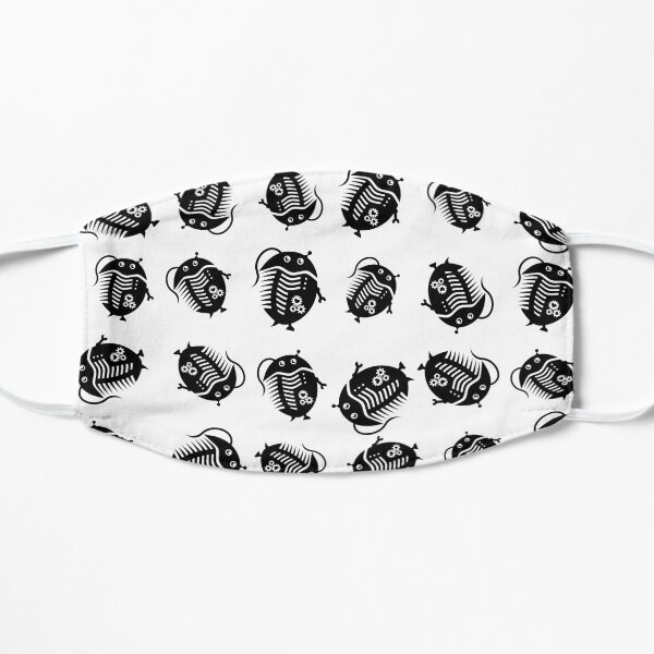 Black Trilobot Pattern Flat Mask