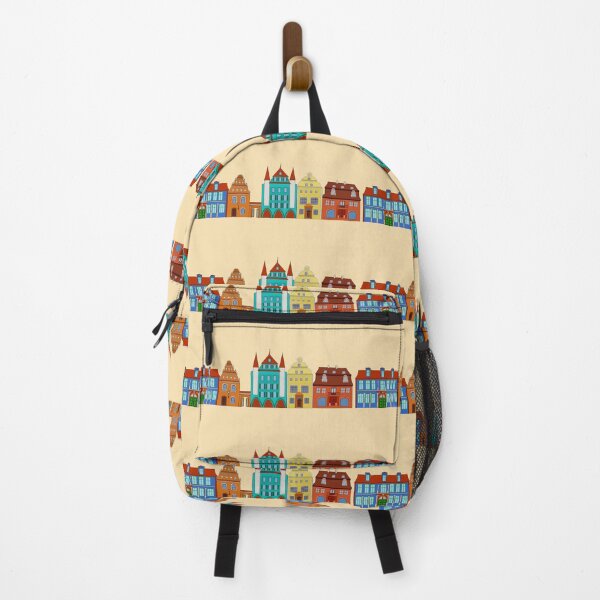 Item preview, Town. Street with colorful retro houses designed and sold by Kajaniko.