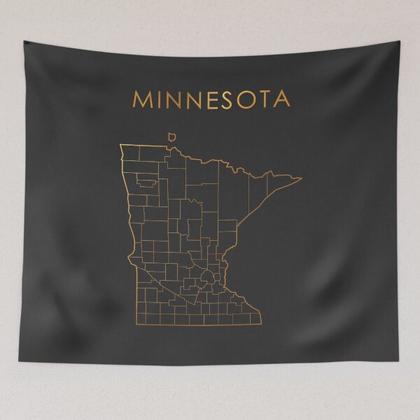Item preview, Minnesota Gold State Counties Map designed and sold by Alo.