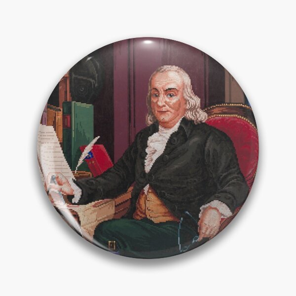 Item preview, Benjamin Franklin Embroidery Pattern Sheet - Circa 1850 designed and sold by warishellstore.