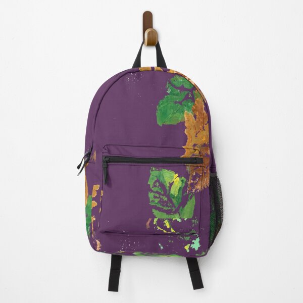 Item preview, Four Autumn Leaves, plum purple background designed and sold by djrunnels.
