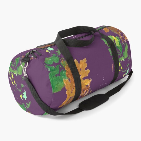 Item preview, Four Autumn Leaves, plum purple background designed and sold by djrunnels.