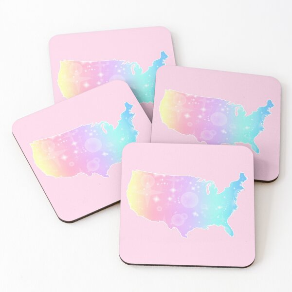 Item preview, The United States in Unicorn Sparkle Colors designed and sold by Bumblefuzzies.