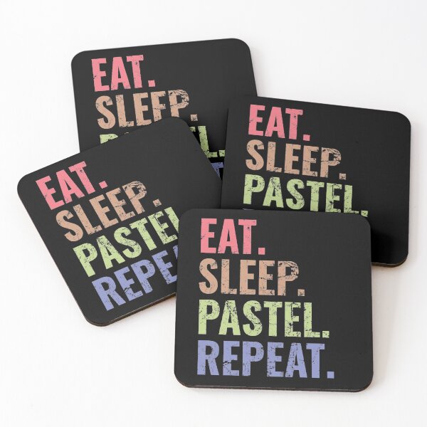 Item preview, Pastel Eat Sleep Repeat designed and sold by getgr4phicz.