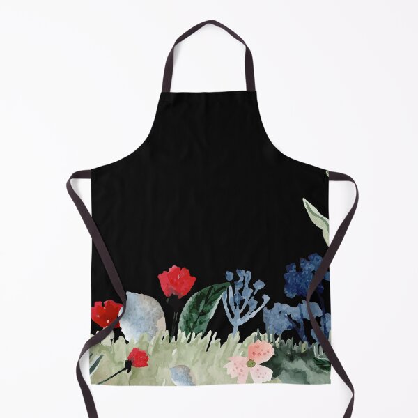 Item preview, Watercolor Flowers Summer Black Mask designed and sold by Marstore.