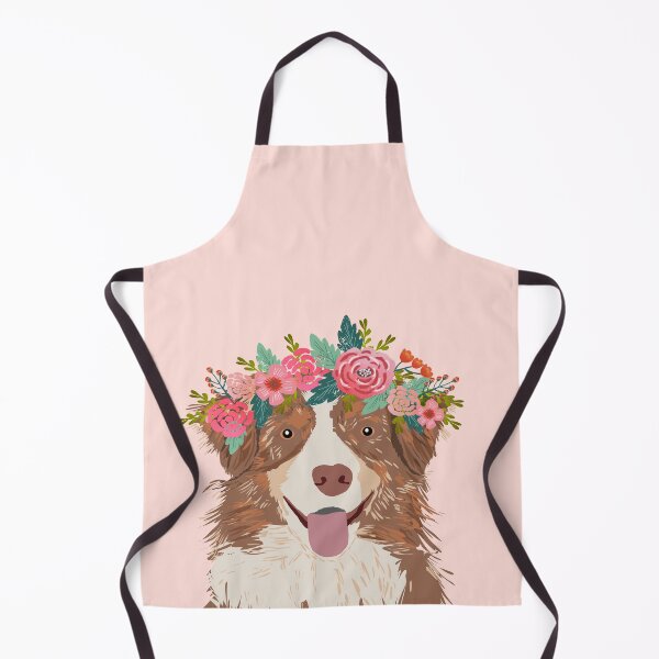Item preview, Australian Shepherd flower crown - aussie dog, australian shepherd, floral crown, flower crown, dog, dog sticker, cute dog, pink, pink floral, tricolored designed and sold by PetFriendly.