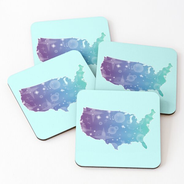 Item preview, The United States in Mermaid Colors designed and sold by Bumblefuzzies.