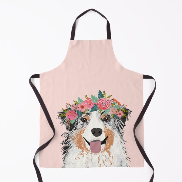 Item preview, Australian Shepherd flower crown - aussie dog, australian shepherd, floral crown, flower crown, dog, dog sticker, cute dog, pink, pink floral, tricolored designed and sold by PetFriendly.