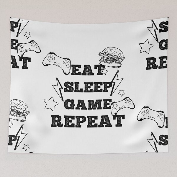 Item preview, Eat sleep game repeat designed and sold by AdelDa19.
