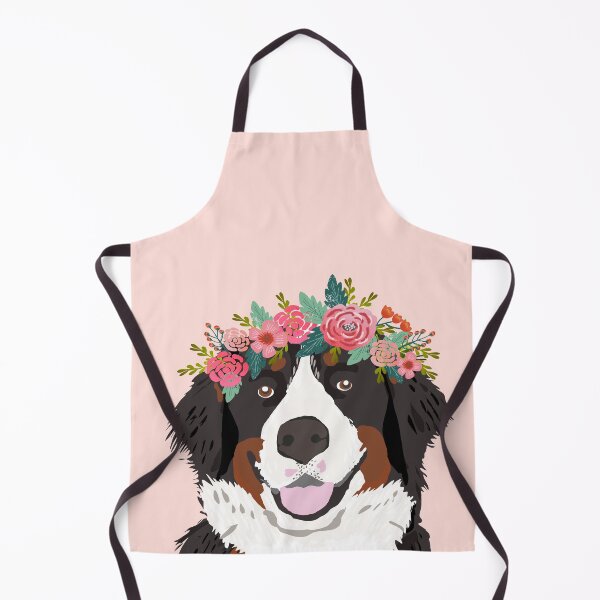 Item preview, Bernese Mountain Dog flower crown - Bernese Mountain Dog, floral crown, flower crown, dog, dog sticker, cute dog, pink, pink floral, tricolored designed and sold by PetFriendly.
