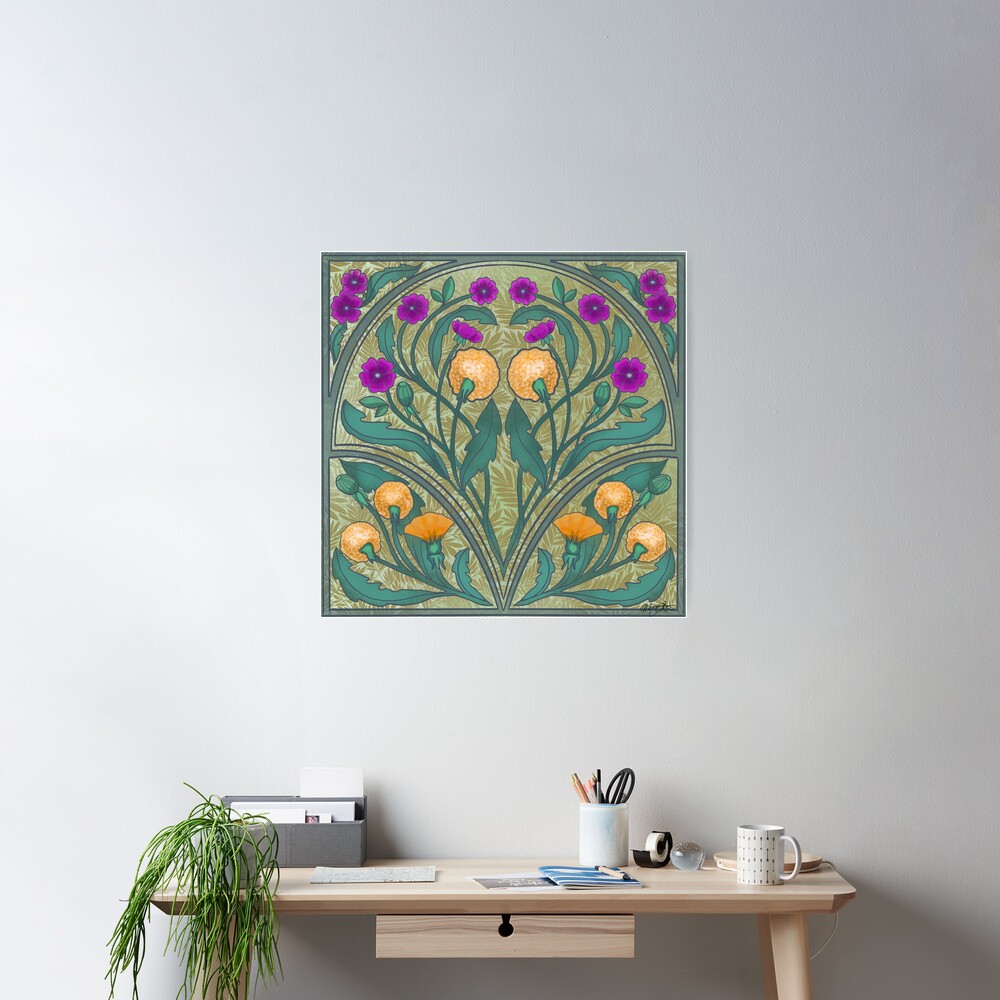 Dandelion and Primrose Poster