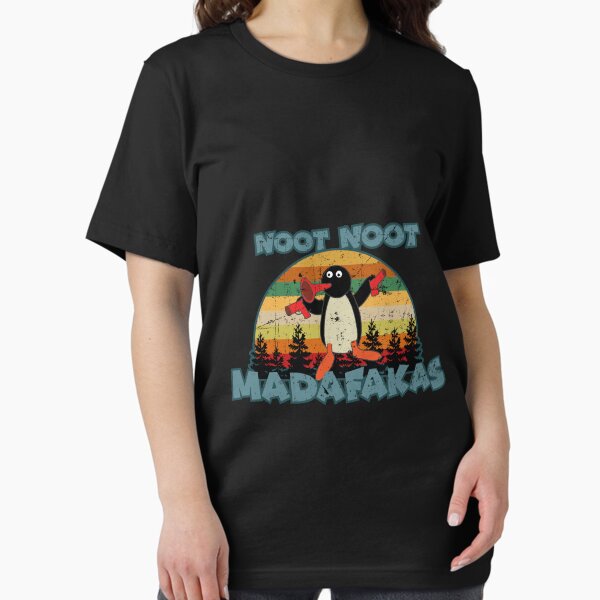 Vista previa del artículo con la obra «Noot Noot Madafakas Meme Pingu Distressed vintage old retro style», diseñado y vendido por tinypurpleland.