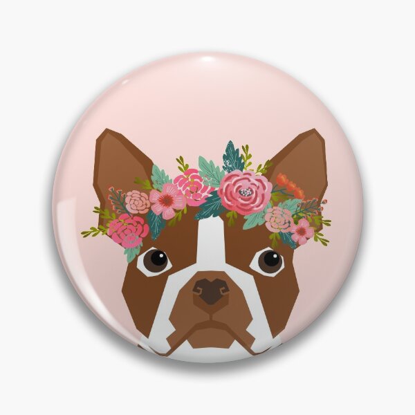 Item preview, Liver Border Collie flower crown - border collie, floral crown, flower crown, dog, dog sticker, cute dog, pink, pink floral, tricolored designed and sold by PetFriendly.