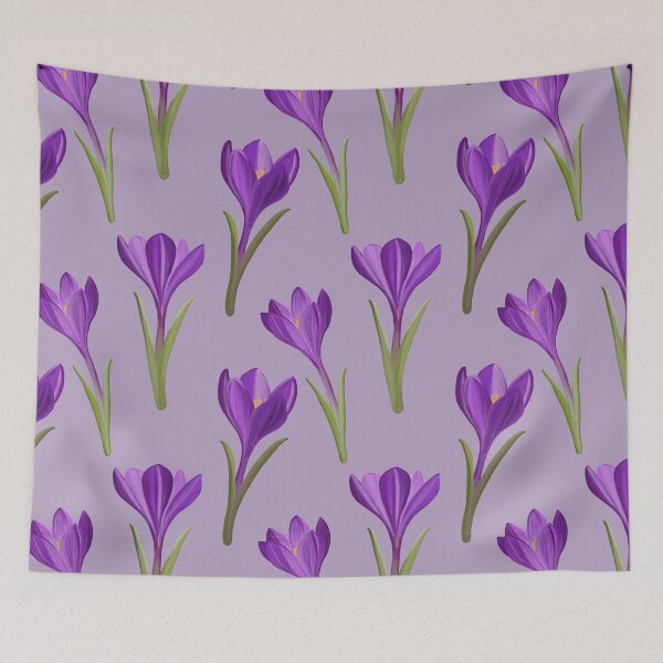 Item preview, Crocus flower purple pattern designed and sold by EngineerGoC.