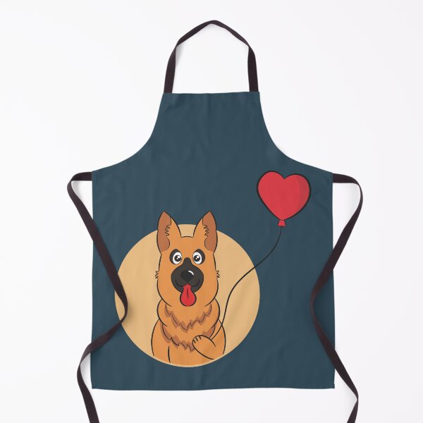 Item preview, German Shepherd Holding A Red Balloon designed and sold by dogMematic.