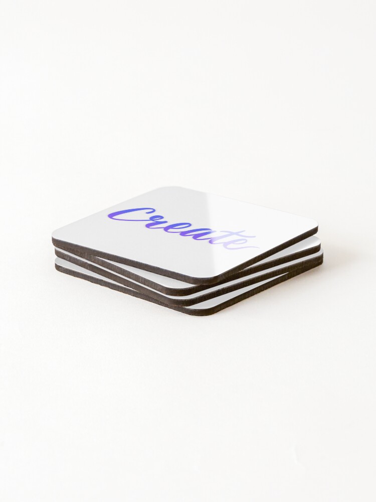 Thumbnail 4 of 5, Coasters (Set of 4), Create Lettering  designed and sold by petalsofpassion.