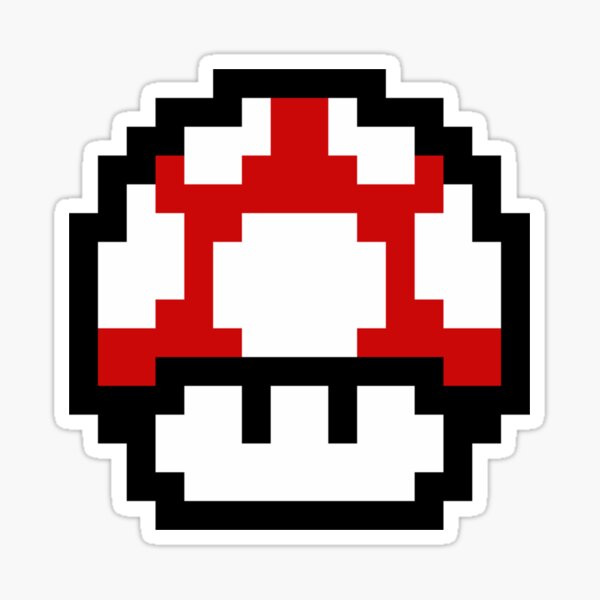 Mario Mushroom Pegatina