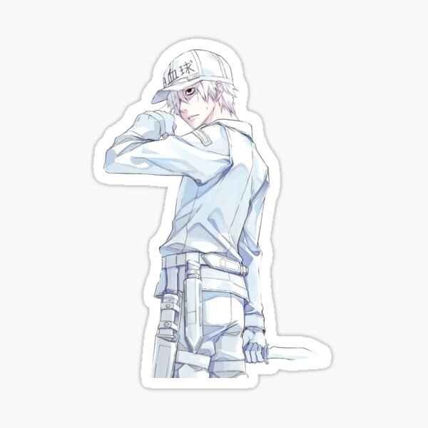 White Blood Cells Single Sticker By Anime Dude Redbubble