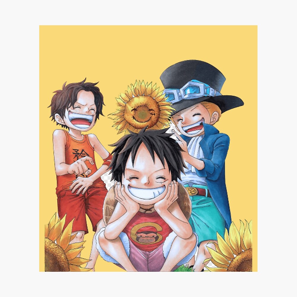 Luffy Ace Sabo One Piece 4 Poster By Allanimes Redbubble