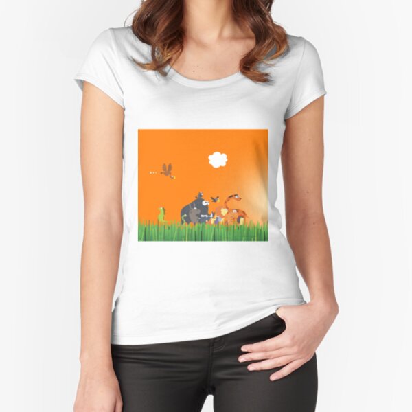 What's going on in the jungle? Fitted Scoop T-Shirt