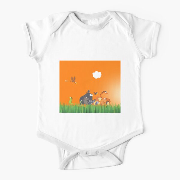 What's going on in the jungle? Short Sleeve Baby One-Piece