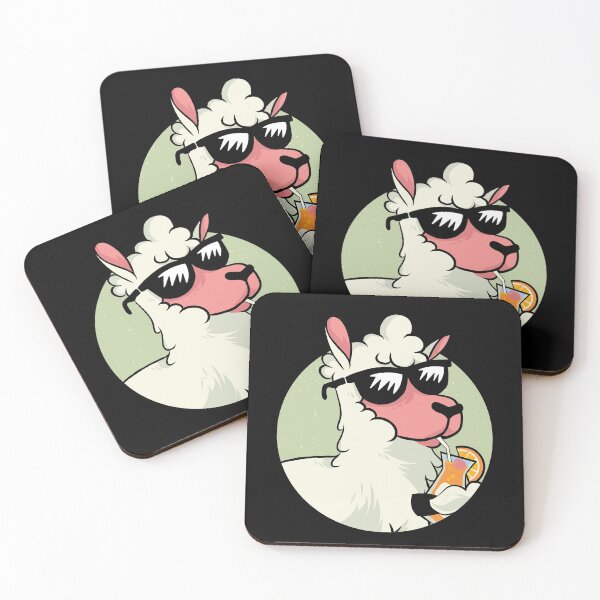 Item preview, Cool Cartoon Llama Drinking Orange Juice designed and sold by cutenfunny.