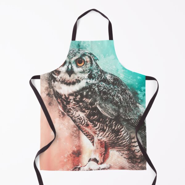Item preview, Owl Abstract Watercolor Painting designed and sold by artworkbyrihen.
