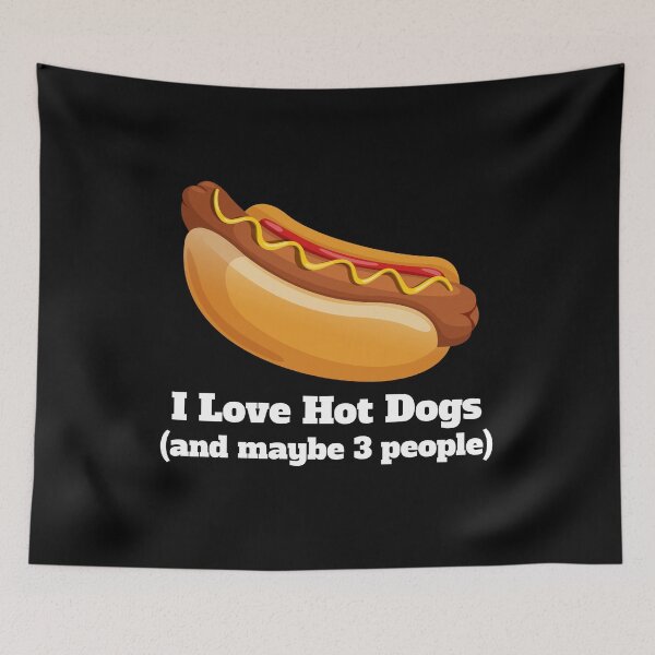 Artikelvorschau, Lustige Hot Dog Geschenke - Ich liebe Hot Dogs und vielleicht 3 Personen - Geschenk für Hot Dog Liebhaber entworfen und verkauft von Galvanized.