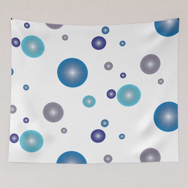 Item preview, Blue Bubble Pattern on White designed and sold by MoodyCarp.