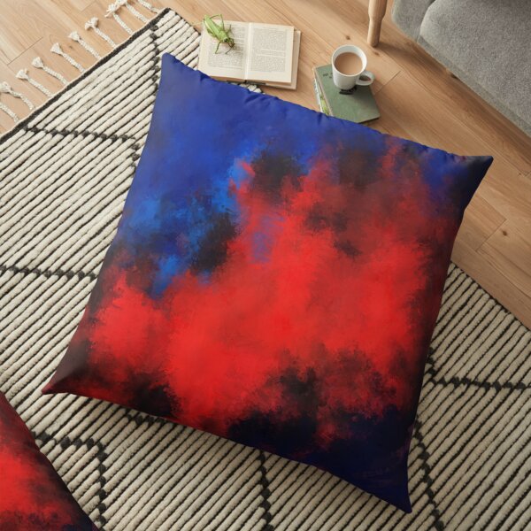 Red explosion Floor Pillow