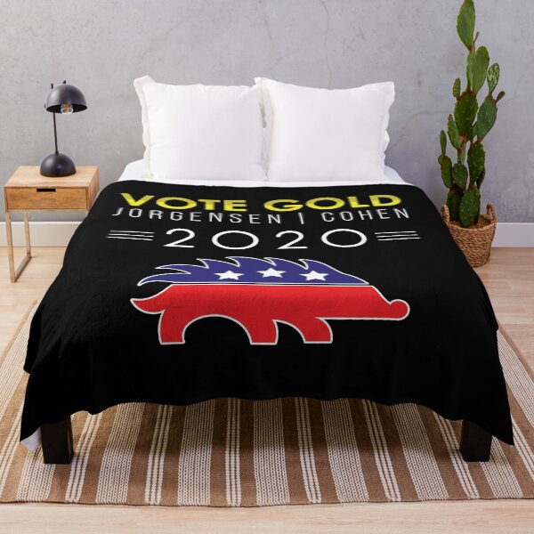 Item preview, Vote Gold Libertarian Porcupine Jorgensen Cohen 2020 print designed and sold by jakehughes2015.
