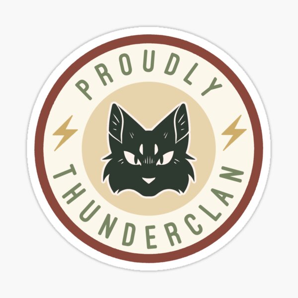 Warriors Cat Clan Crests 3 Vinyl Stickers - Thunder River Wind Shadow -  Artist Designed - Book Fan Cats Pets