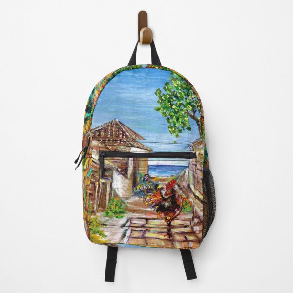 Item preview, BLACK ROOSTER AND SUNFLOWERS Rustic Village In Maremma Tuscany designed and sold by BulganLumini.